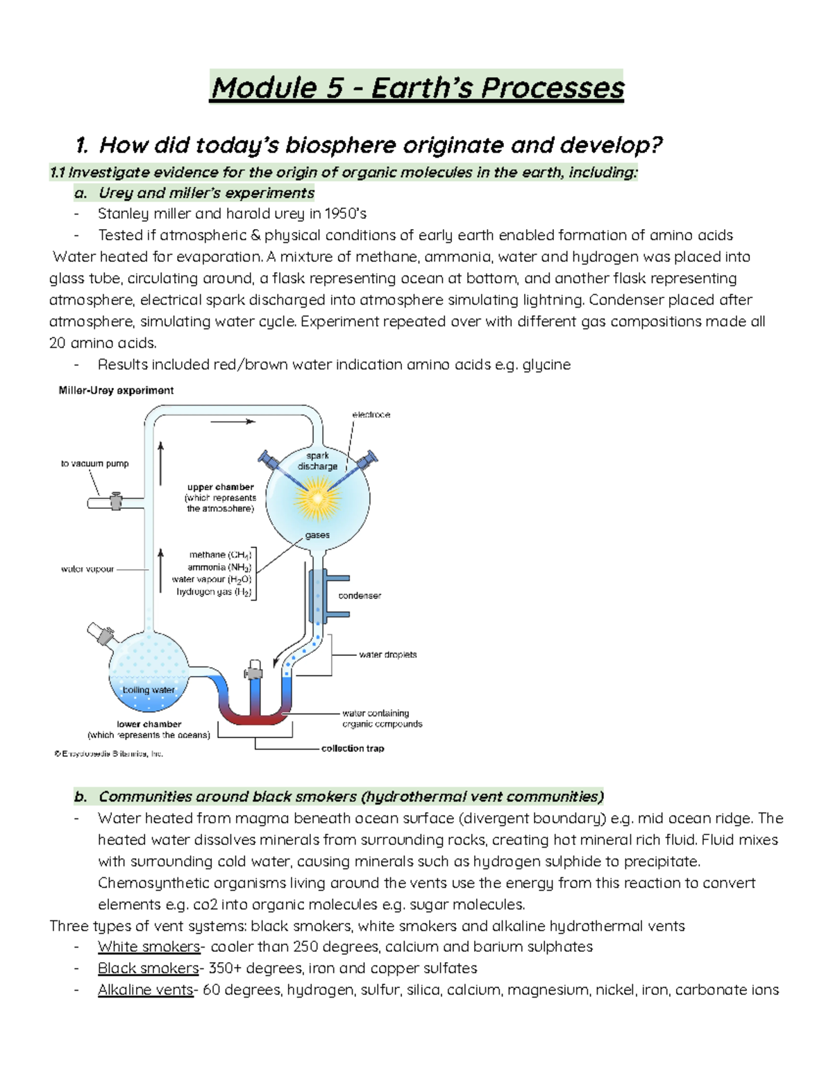 Mod 5 Earth's Processes: Origin & Evolution of Biosphere and Ecosystems ...