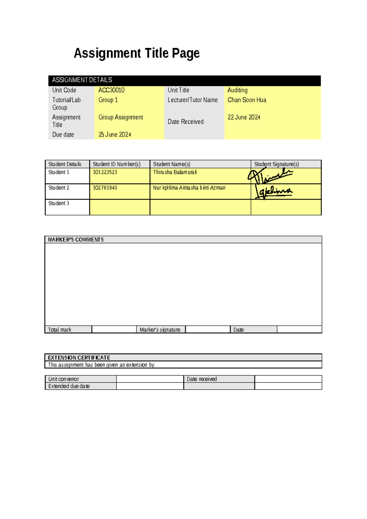 ACC30010 Auditing Group Assignment Report: Existence & Completeness ...