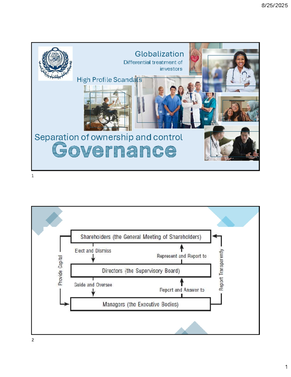 Final Presentation: Governance in Healthcare Systems (Health Economics ...
