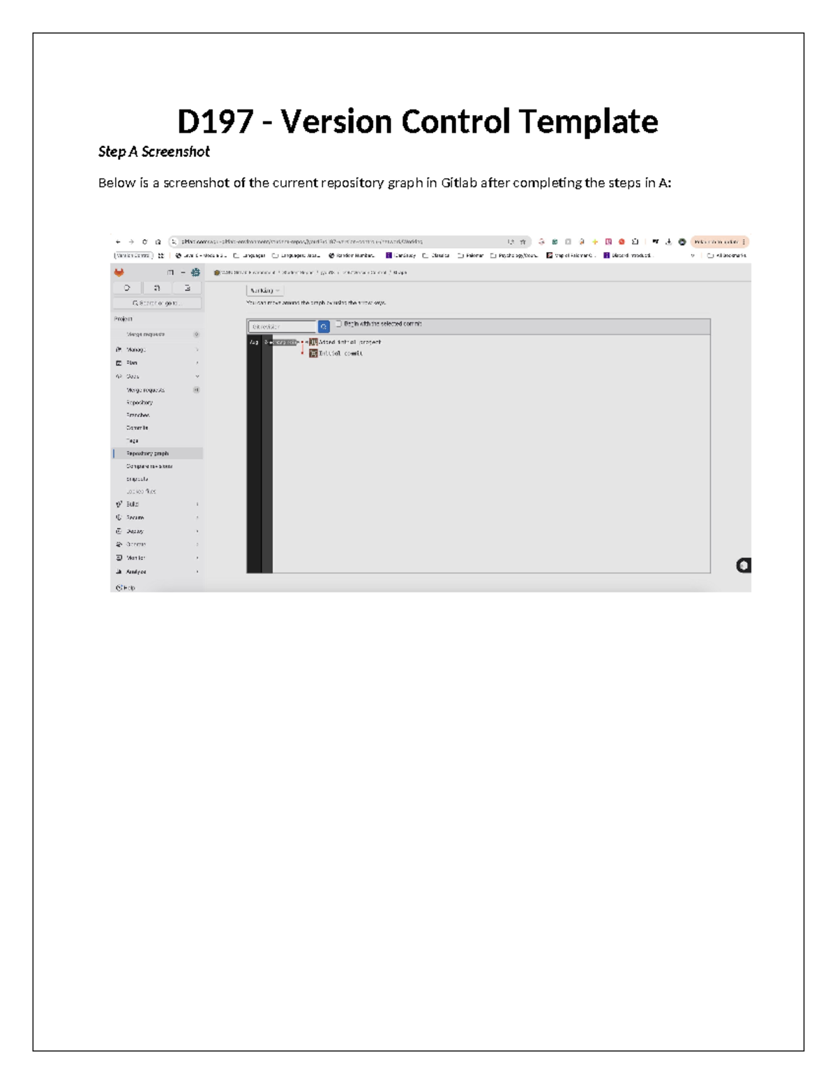 D197 - Version Control PA - D197 - Version Control Template Step A ...