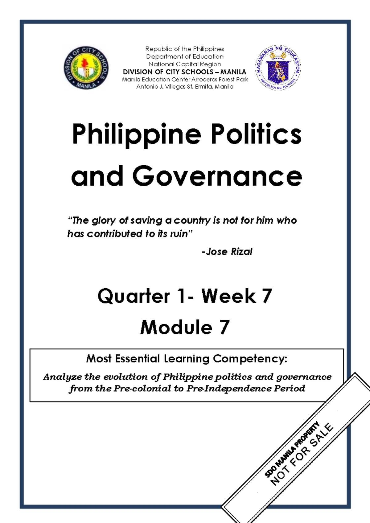 PPG Q1 Mod7 Analyzing the Evolution of Philippine Politics & Governance ...