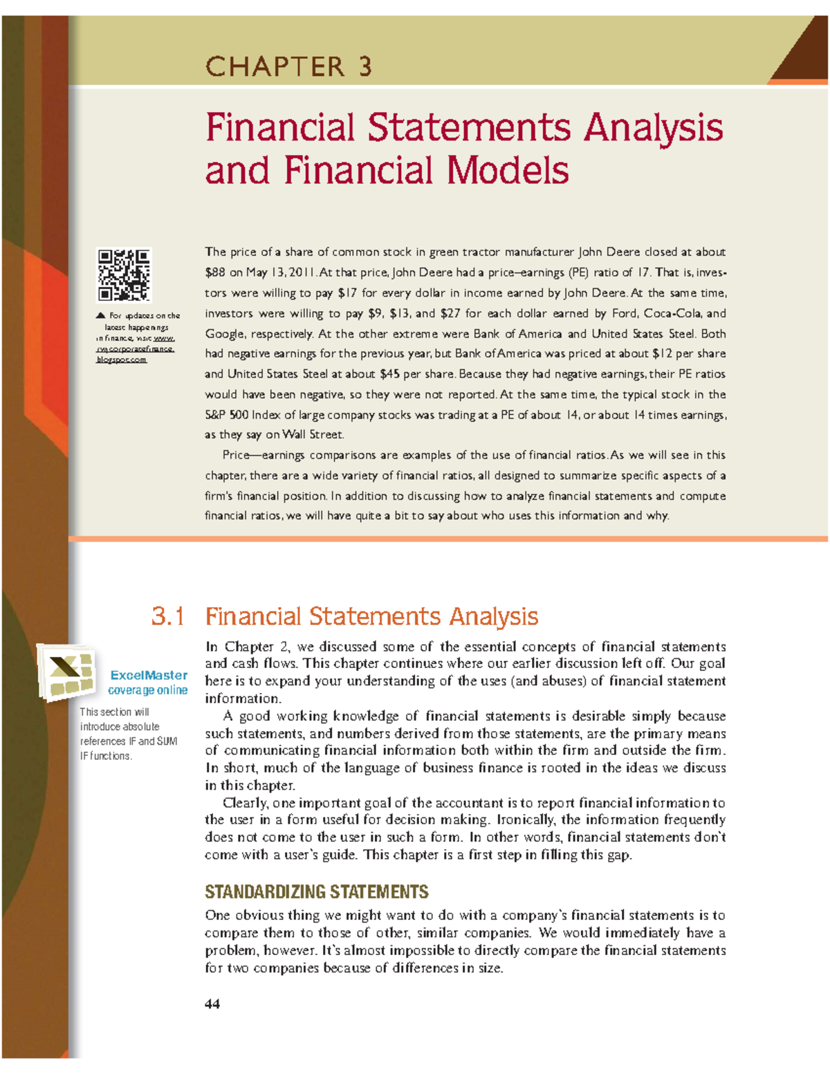 C3 - quizz - 44 CHAPTER 3 Financial Statements Analysis and Financial ...