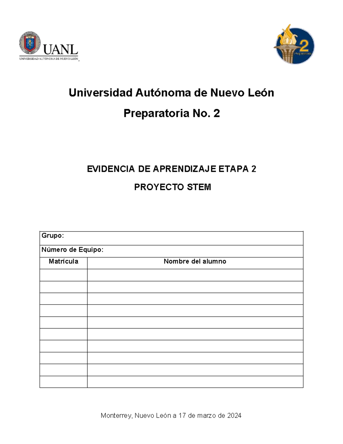 Evidencia de Aprendizaje STEM Etapa 2 - Proyecto Mecánico 2do Semestre ...