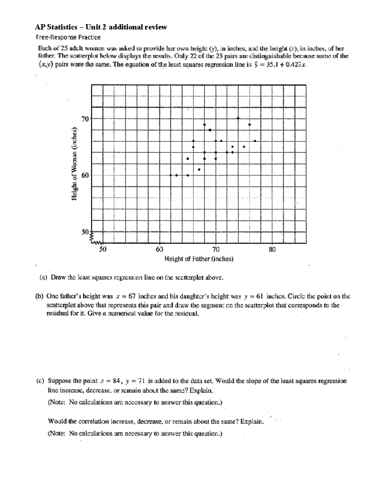 Apstats-unit2-additional Review Complete - MST102 - AP Statistics ...