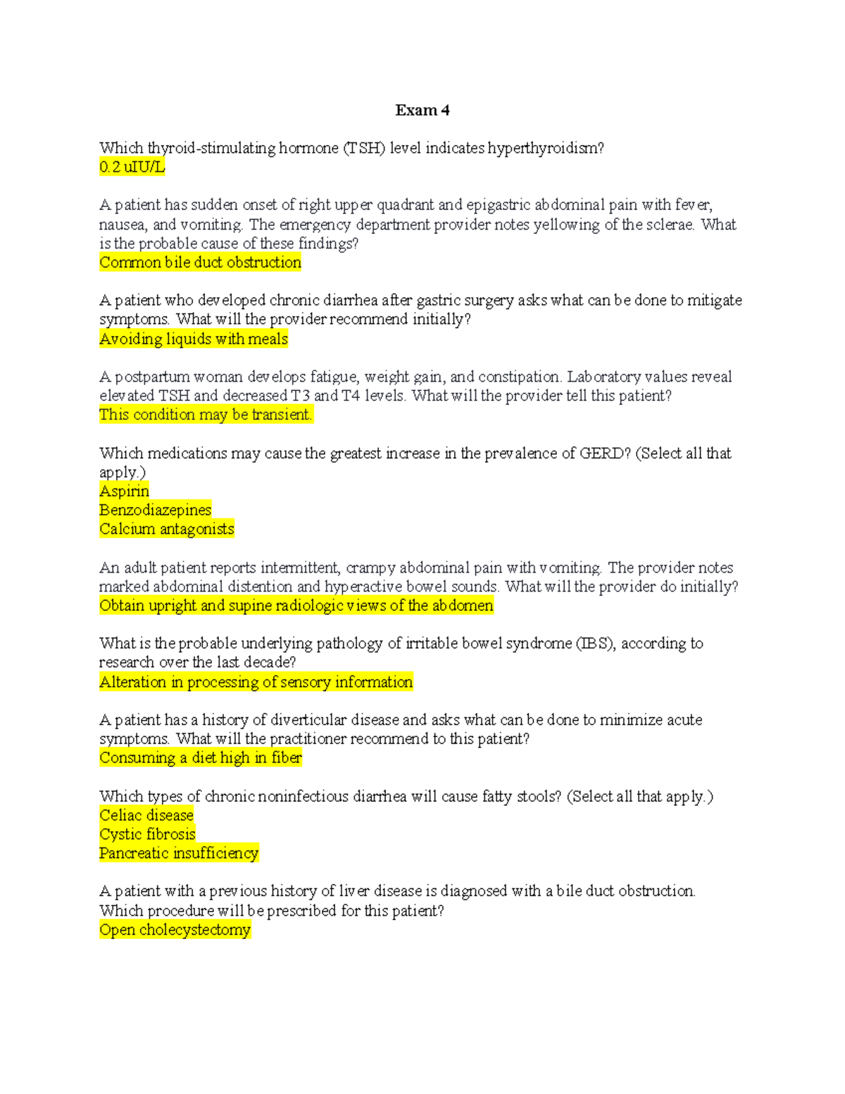 Adult FNP Exam 4 - Key Clinical Scenarios and Management Strategies ...