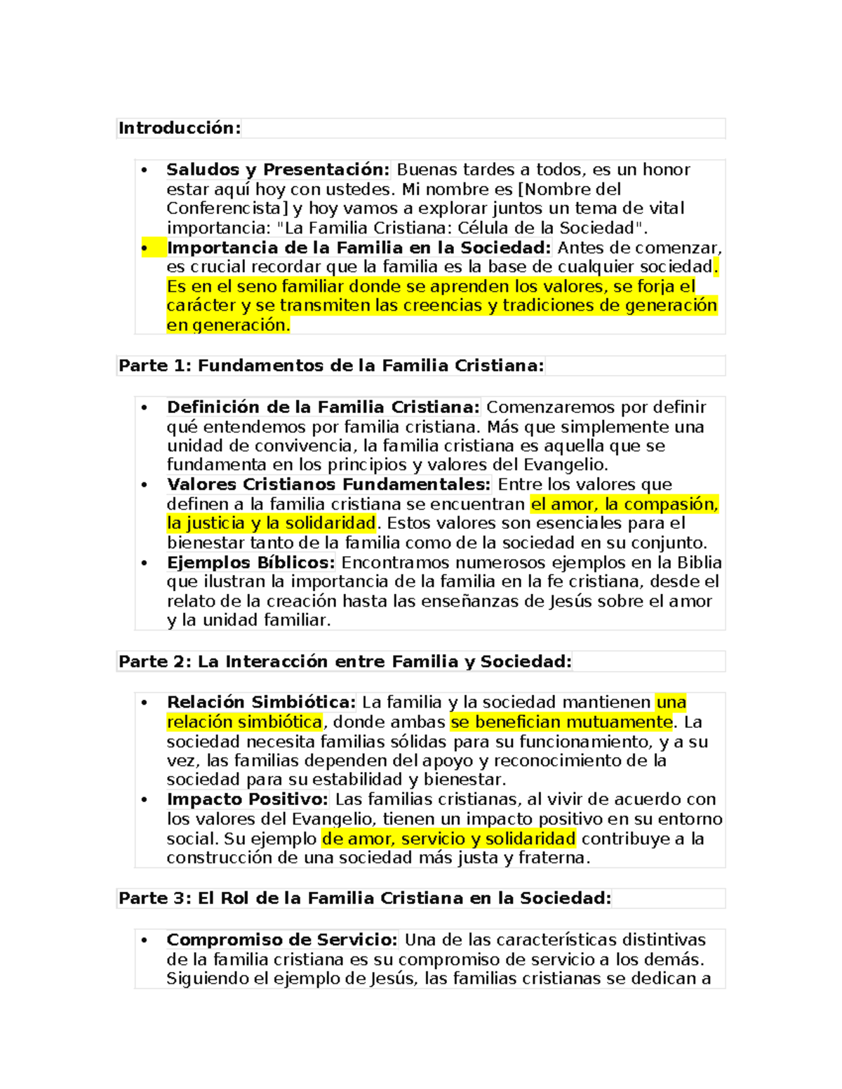 Presentación sobre la Familia Cristiana y su Rol en la Sociedad - Studocu