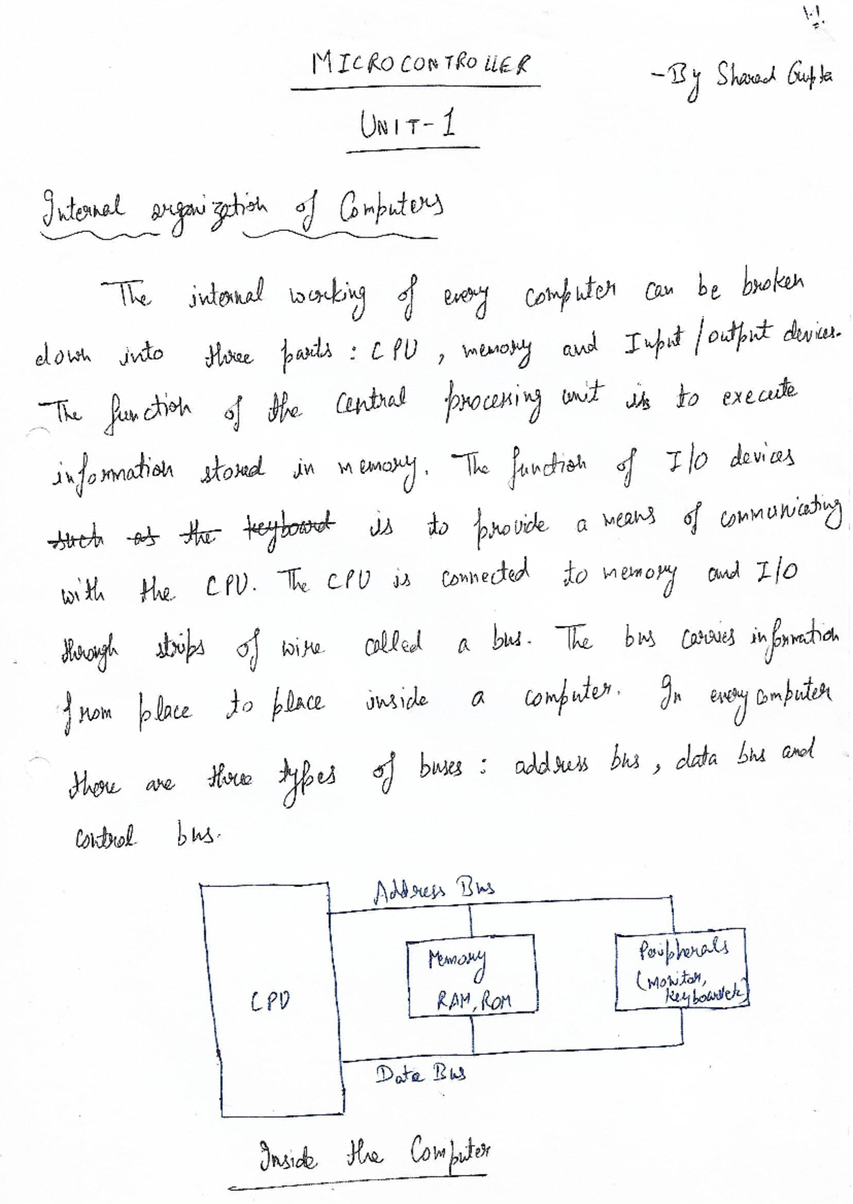 Unit 4 - UNIT 4 - 1:1 MICROCONTROLLER Shared Gupta Internal ...