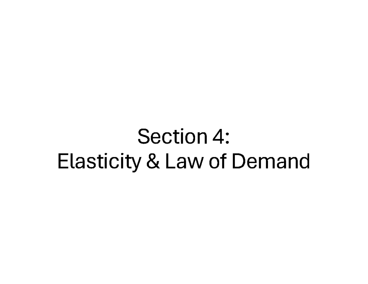 Understanding Price Elasticity of Demand - ECON 101 Lecture Notes - Studocu