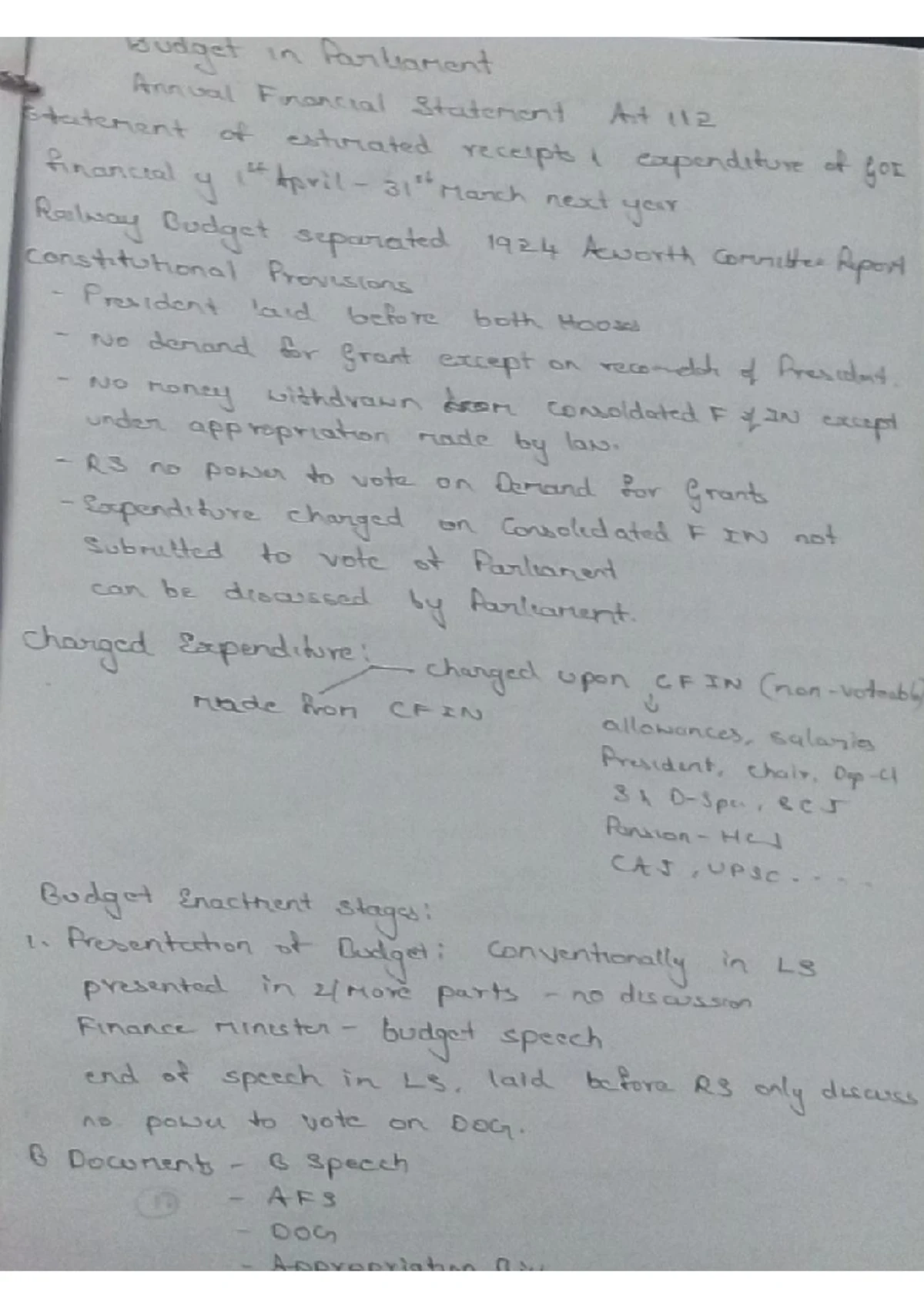 Constitution Notes Part 2 (LS) - Key Parliamentary Procedures Explained ...