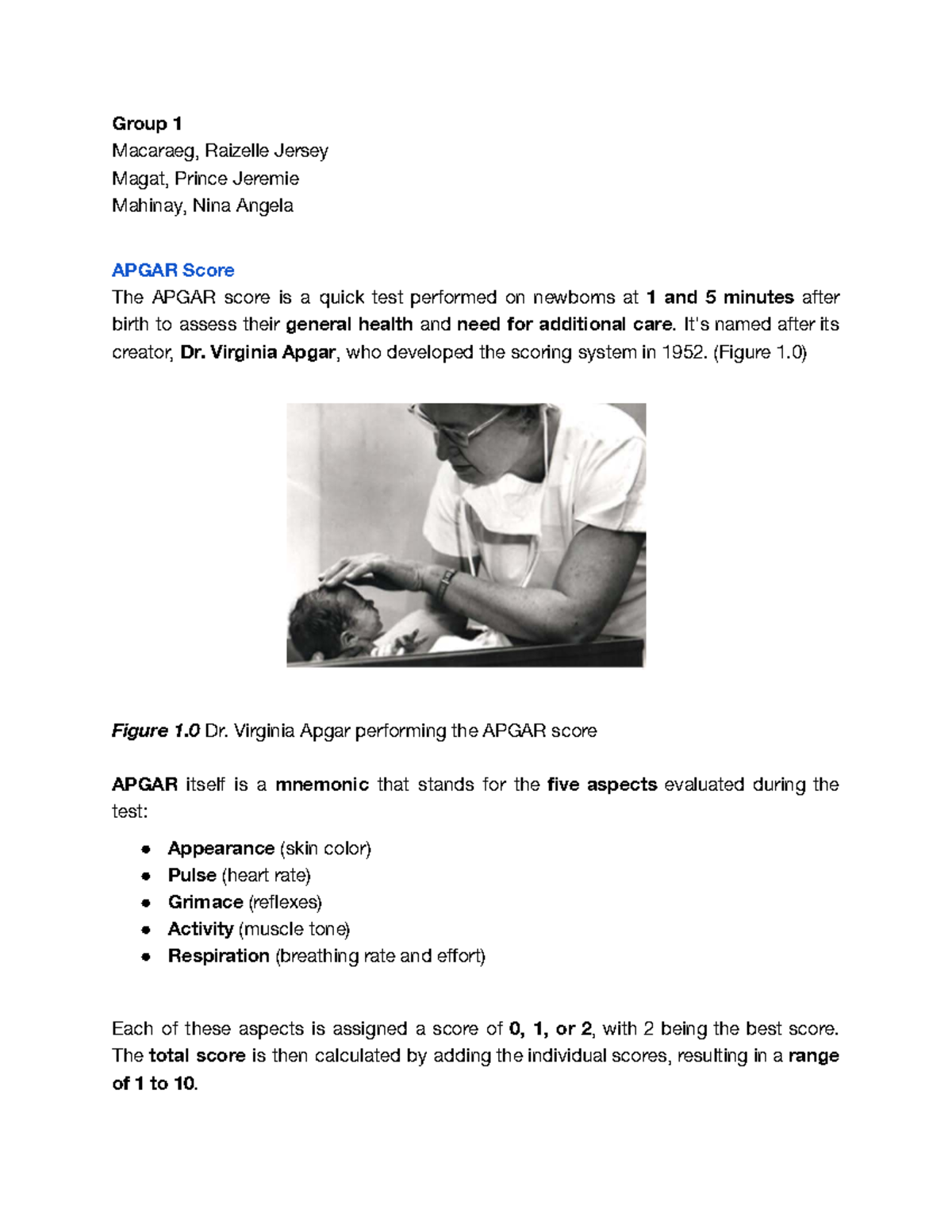 NCM: Understanding the APGAR scoring system for newborn health ...