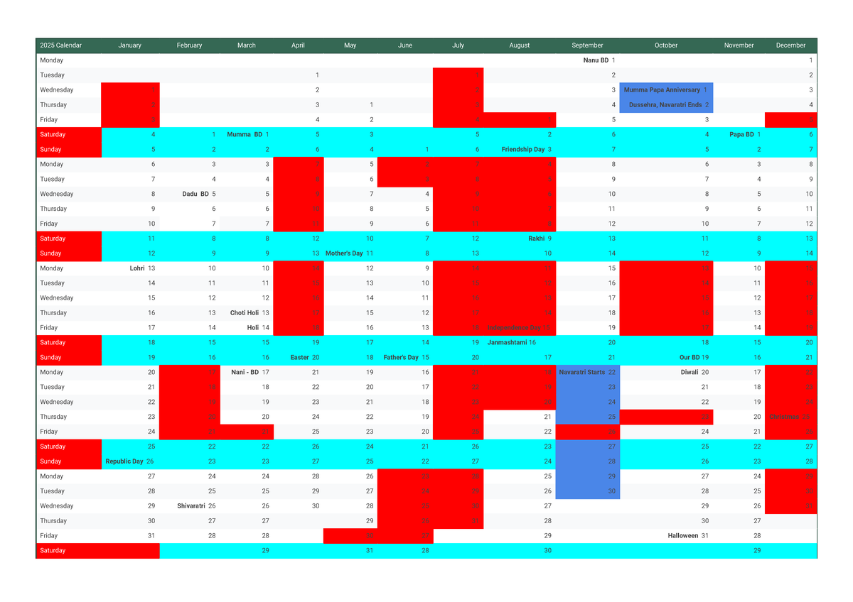 2025 Calendar With Indian Holidays 2025 Calendar January February