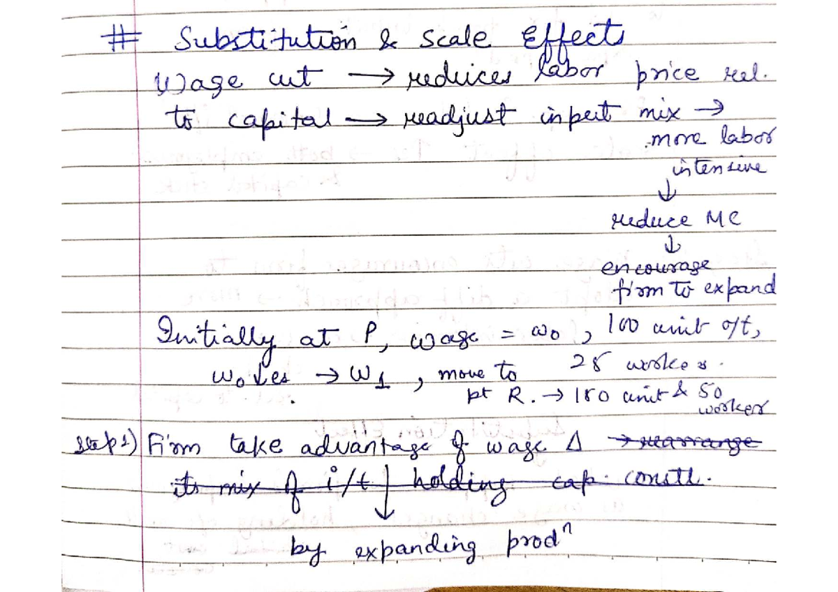 Labor Demand Scale and Substitution Effects: An Analysis (ECO 101 ...