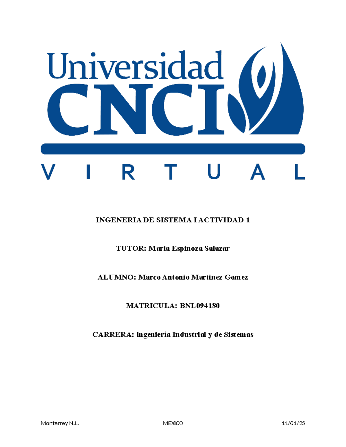 Ingenieria DE Sistemas I Actividad 1 - INGENERIA DE SISTEMA I ACTIVIDAD ...