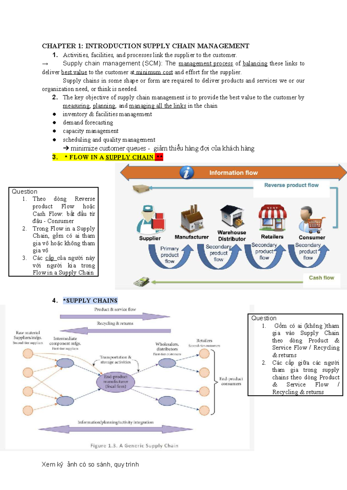 SCM- Theory: Chapter 1 Introduction to Supply Chain Management - Studocu