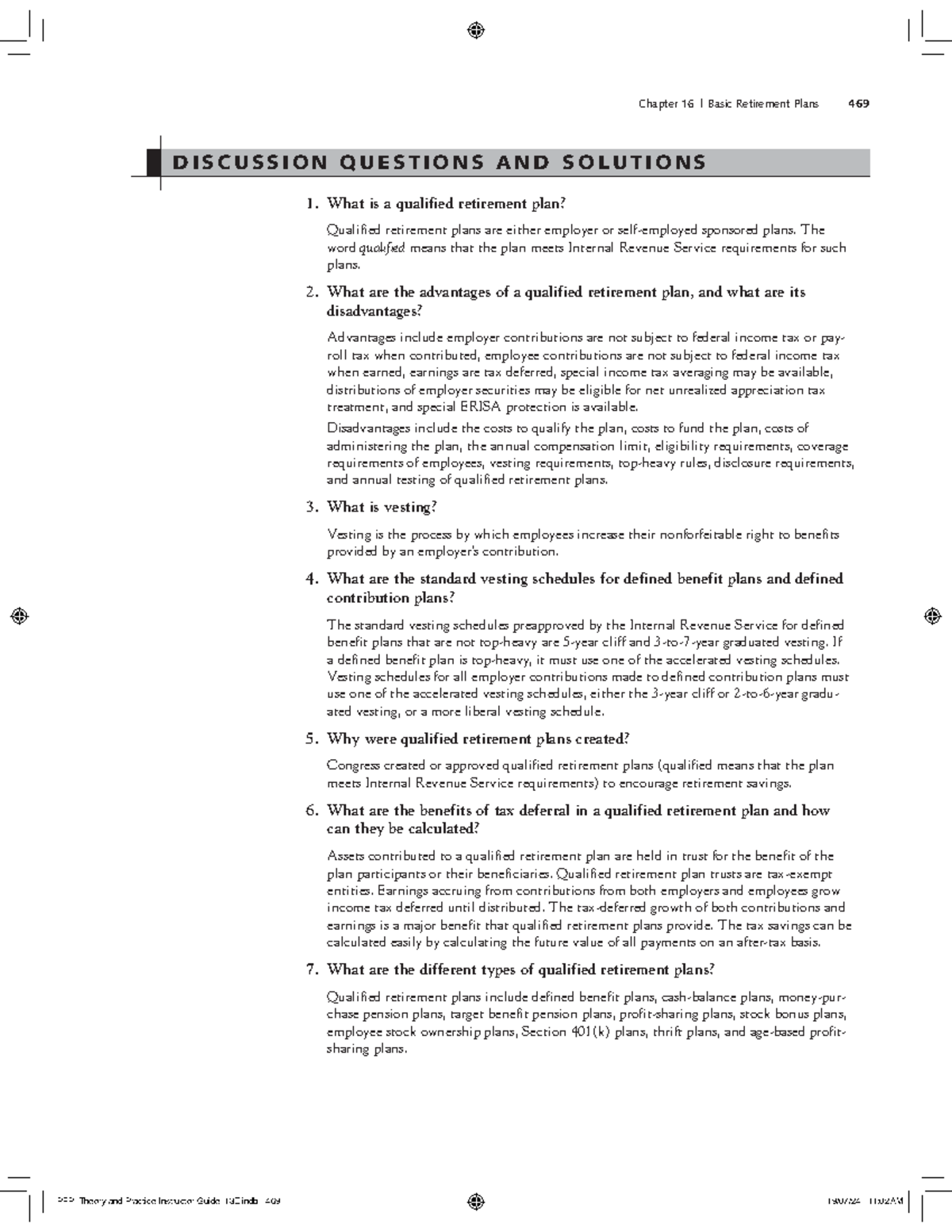 Chapter 16 | Basic Retirement Plans Overview - Studocu