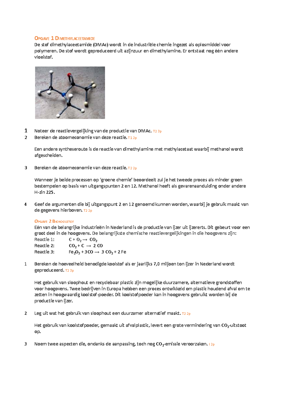 Oefentoets Chemie: Halfreacties en Redoxreacties T2 - Studeersnel