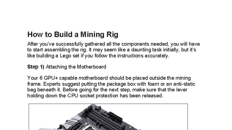 Building a 6 GPU Mining Rig: Step-by-Step Guide - Studocu