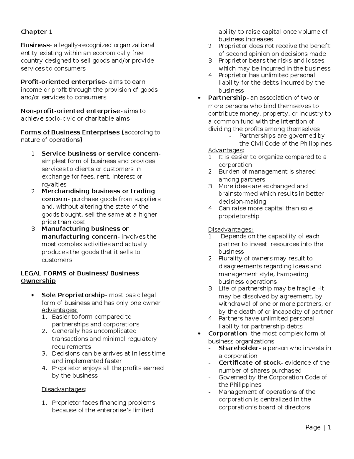 Accounting 101: Key Concepts and Business Structures Overview - Studocu