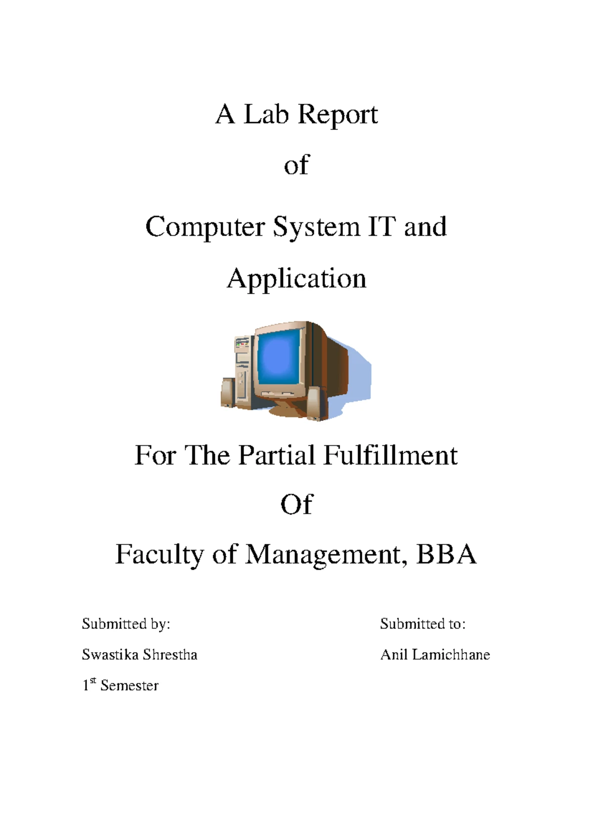 MIS 101 Lab Report: E-commerce System Overview and Analysis - Studocu