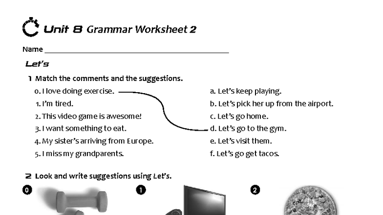 Unit 8 Grammar Worksheet 2: Match Comments & Suggestions - Studocu