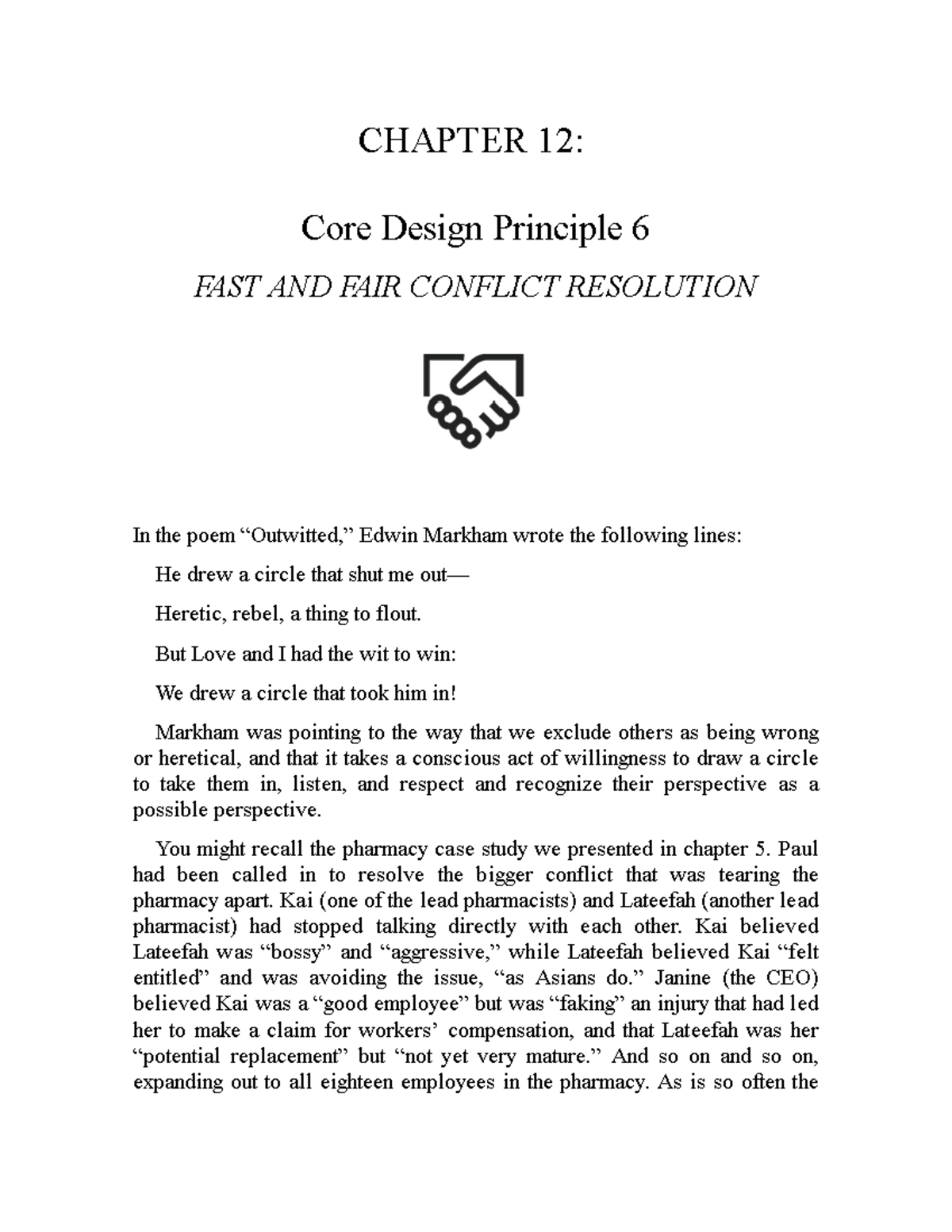 CHAPTER 12: Core Design Principle 6 - Fast and Fair Conflict Resolution ...