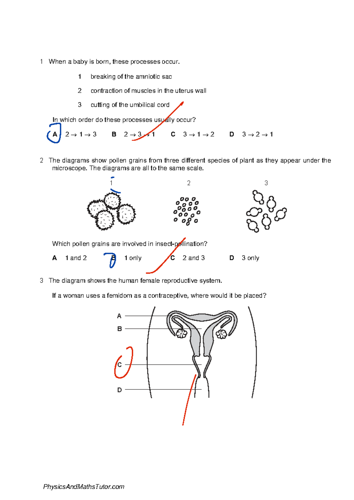 Reproduction (Multiple Choice) 1 QP - Exam Review Guide - Studocu