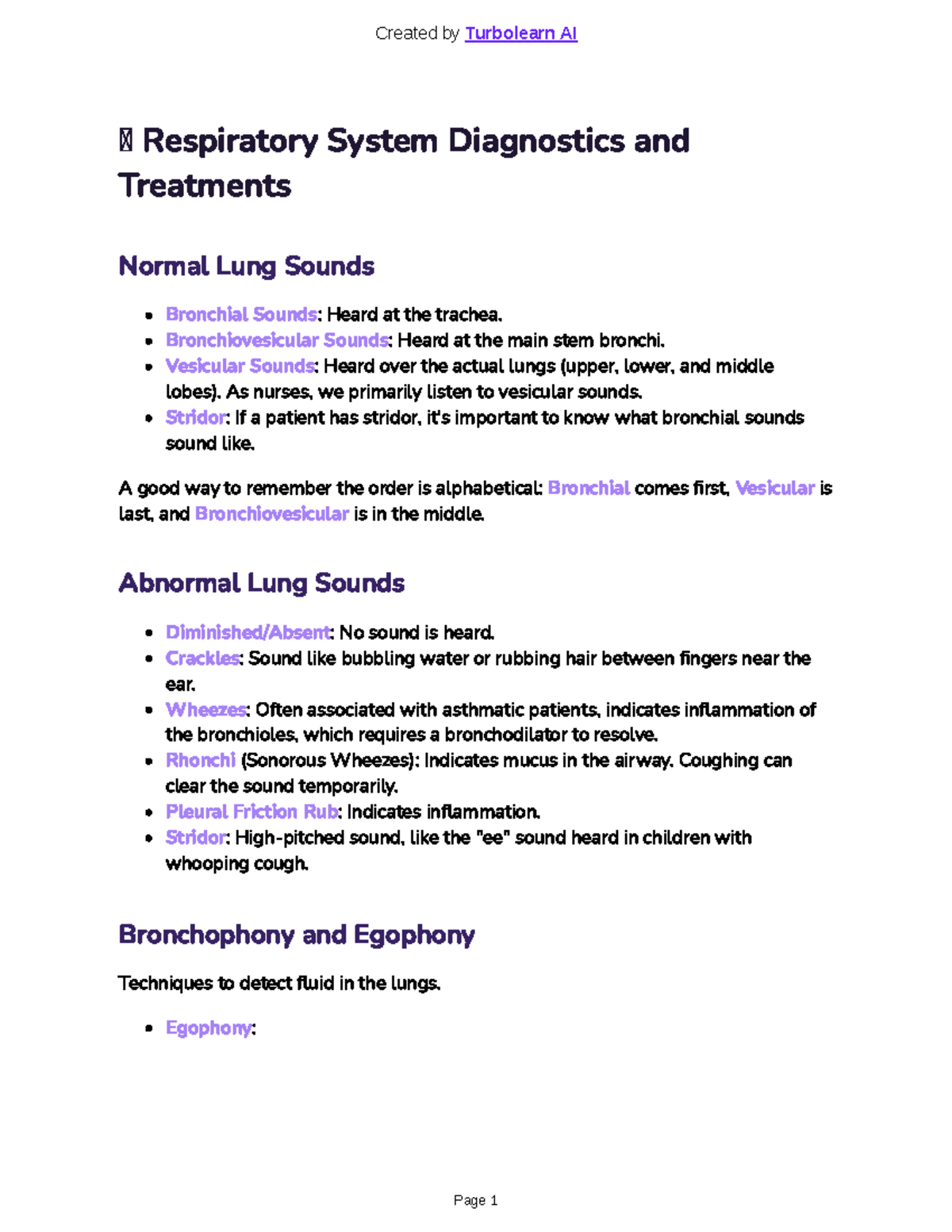 Lecture: Respiratory System Diagnostics & Treatments - Week 6 Part 2 ...