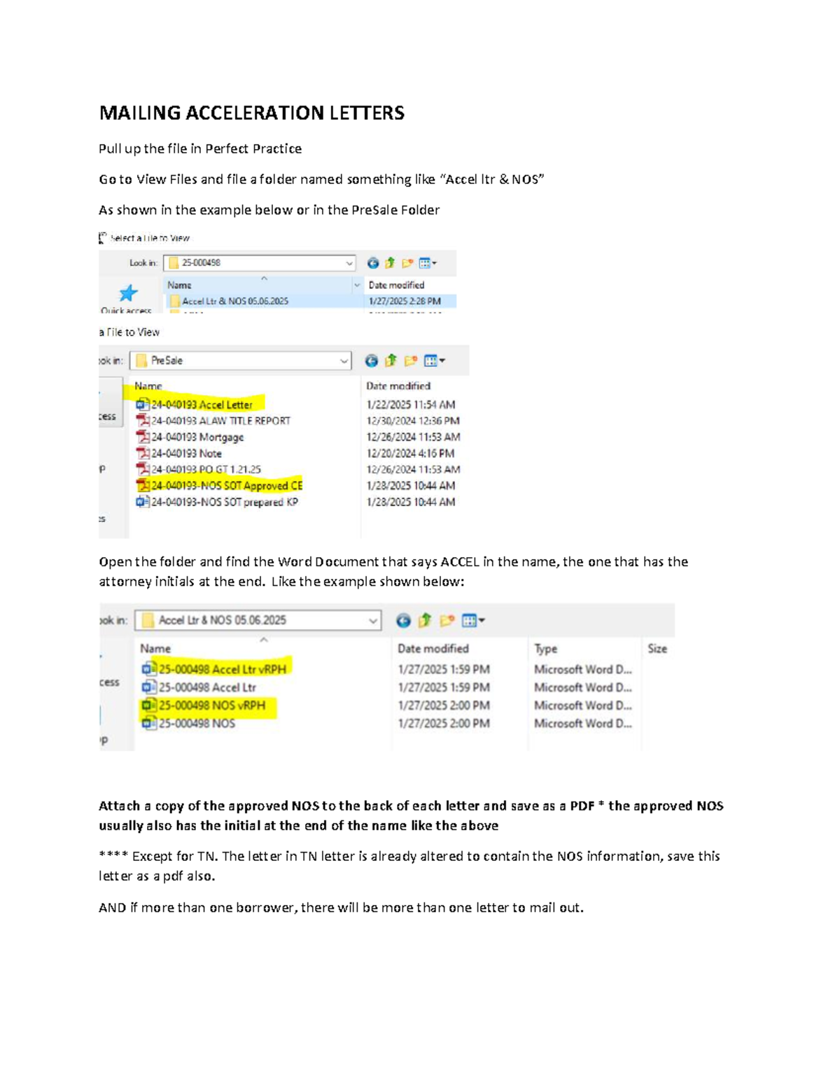 ACCELERATION LETTERS PROCESSING GUIDE (MAIL) - Studocu