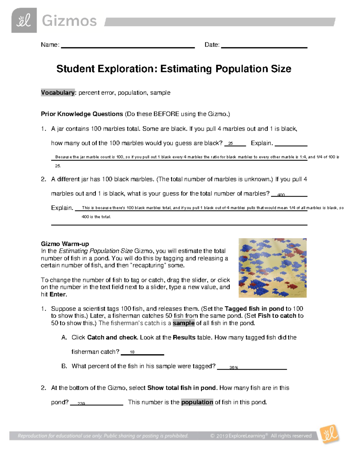 Estimating Population Size Using Capture/Recapture Method - SE - Studocu