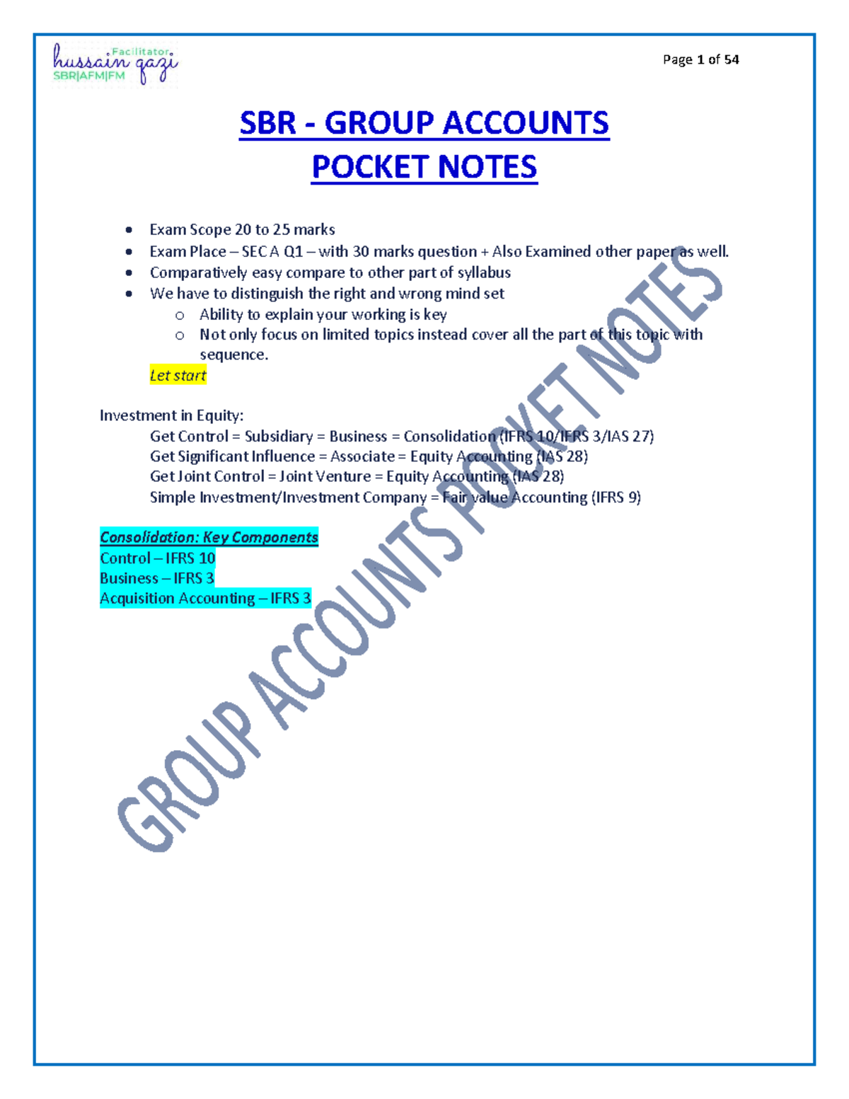 SBR 2023: Pocket Notes on Group Accounts and Consolidation Principles ...