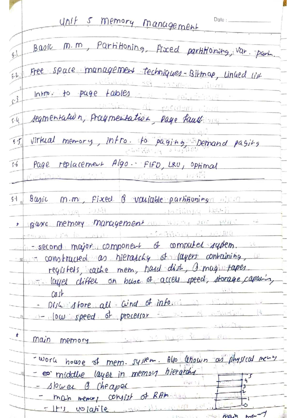 OS 5 - Memory Management Notes: Techniques & Concepts - Studocu