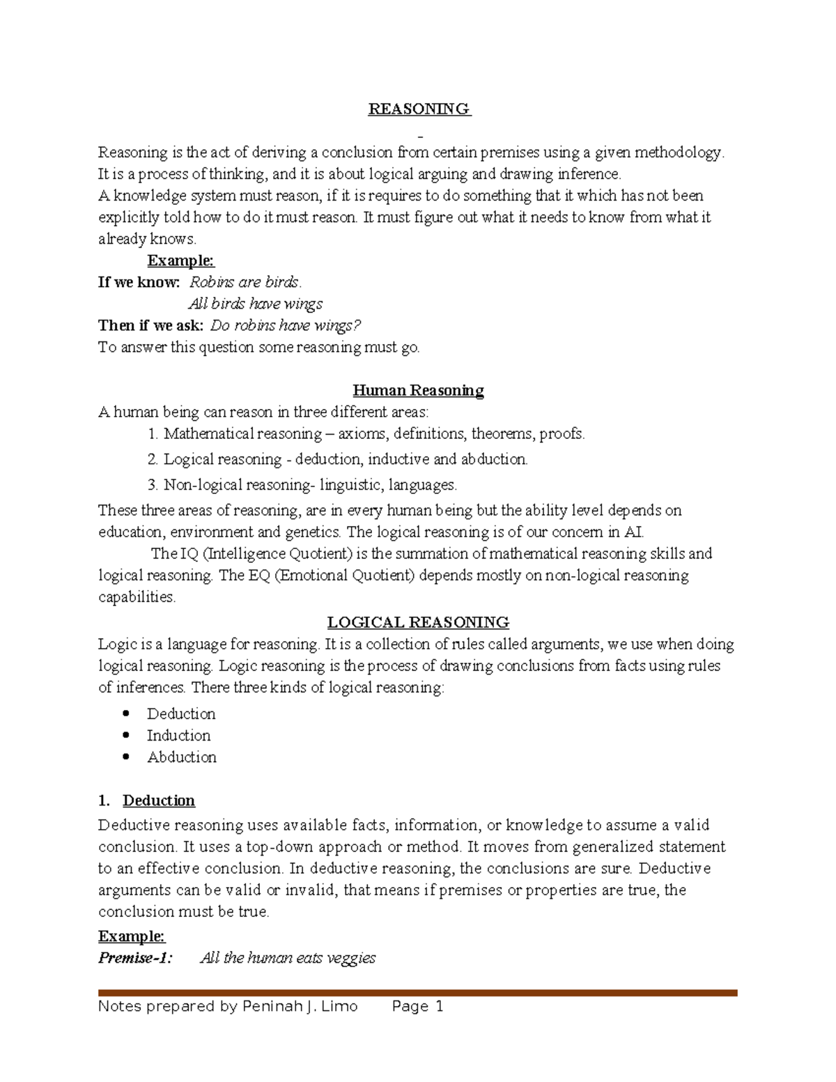 Reasoning in Intelligence: A Comprehensive Study on IQ, EQ, and Types ...
