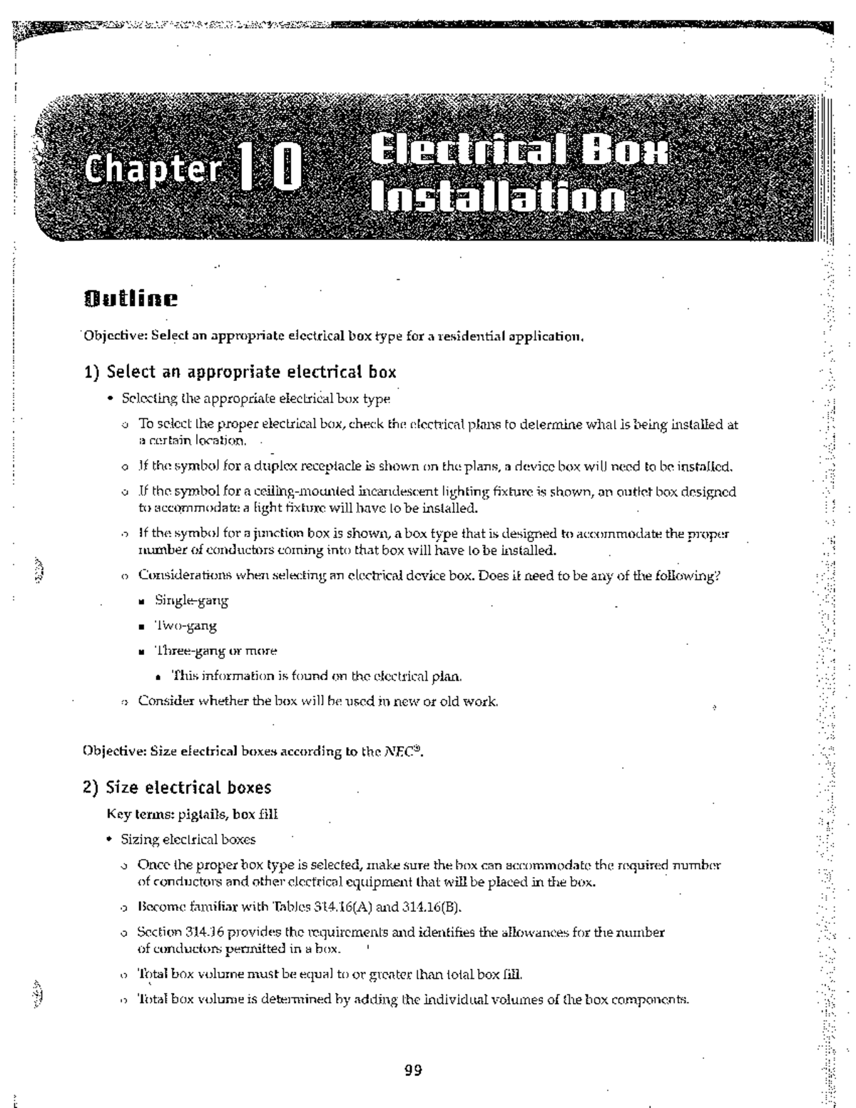 Chapter 10 Workbook Questions - Electrical Box Regulations - Studocu