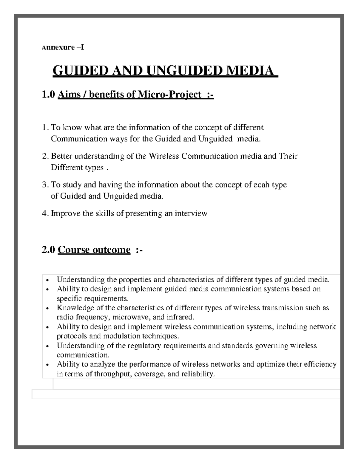 DCC Annexure-1&2 - dcc - Annexure – I GUIDED AND UNGUIDED MEDIA 1 Aims ...