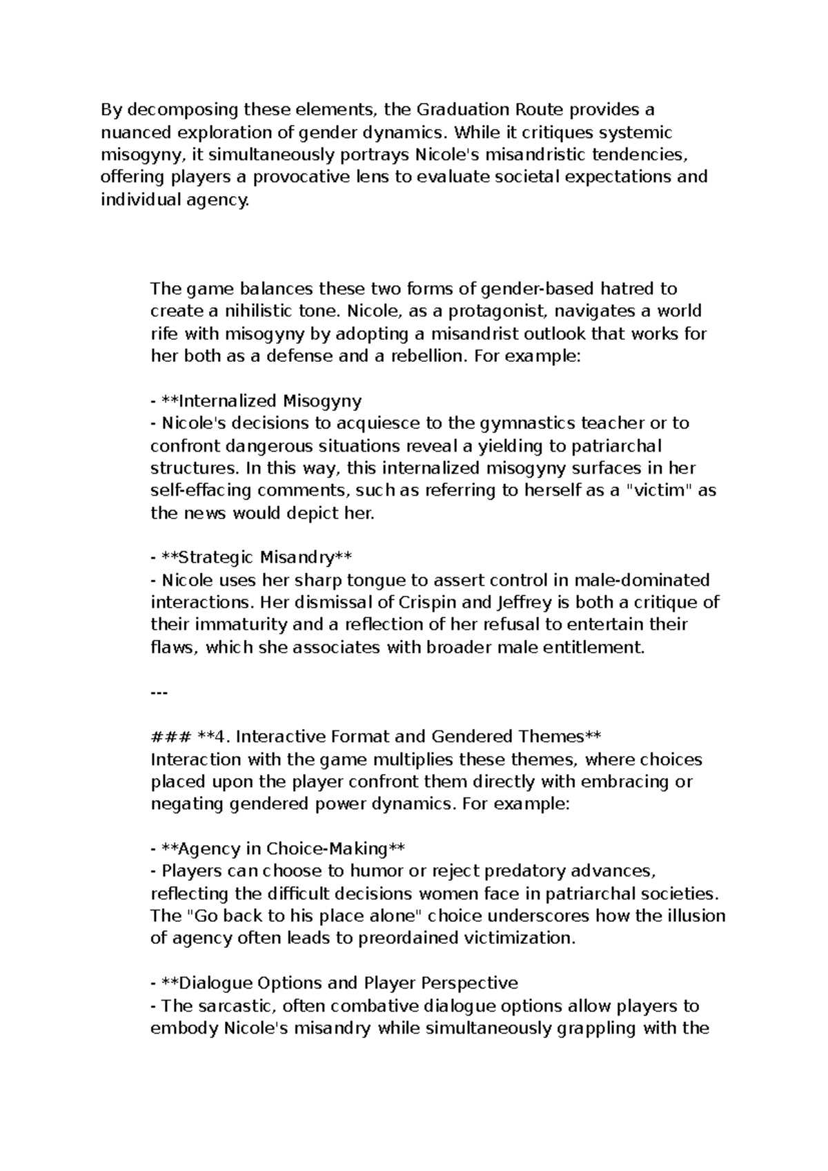 ENG 202: Gender Dynamics in 