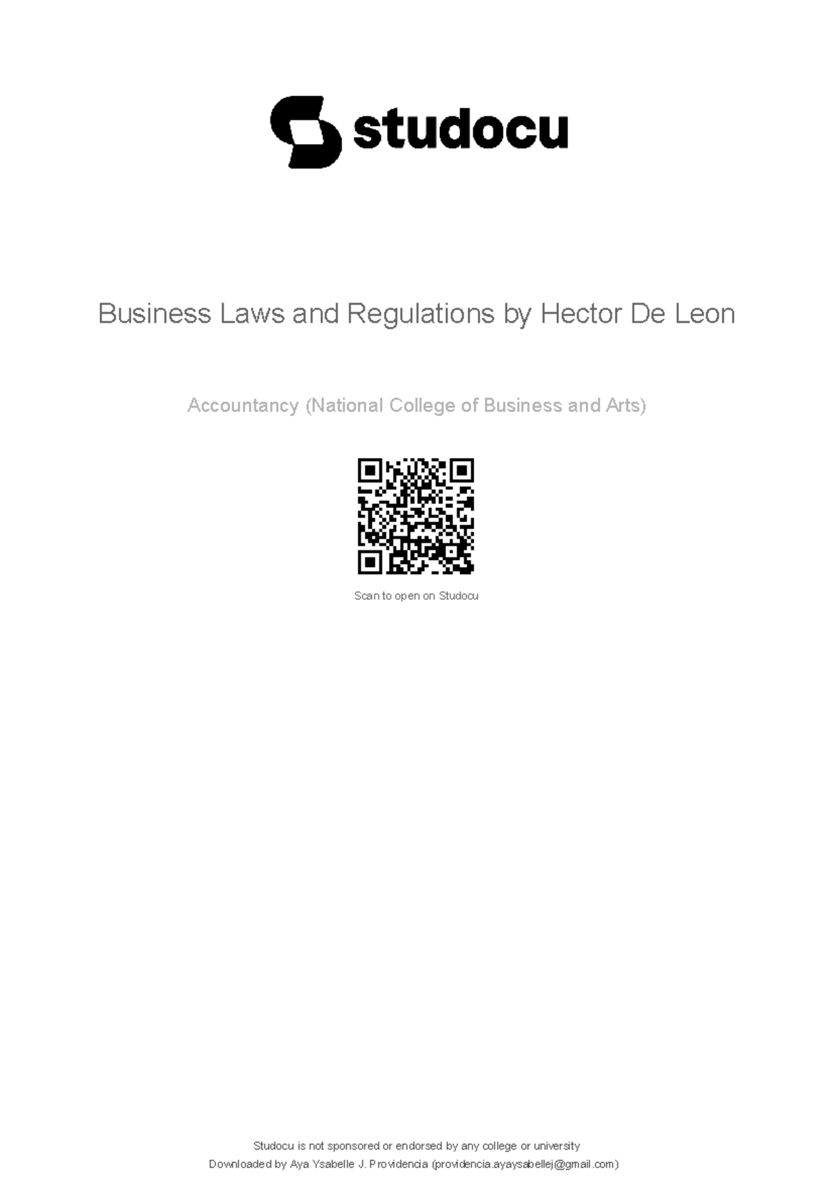 Business Law and Regulations (766369224): Partnership Overview by Hector de Leon - Document Preview