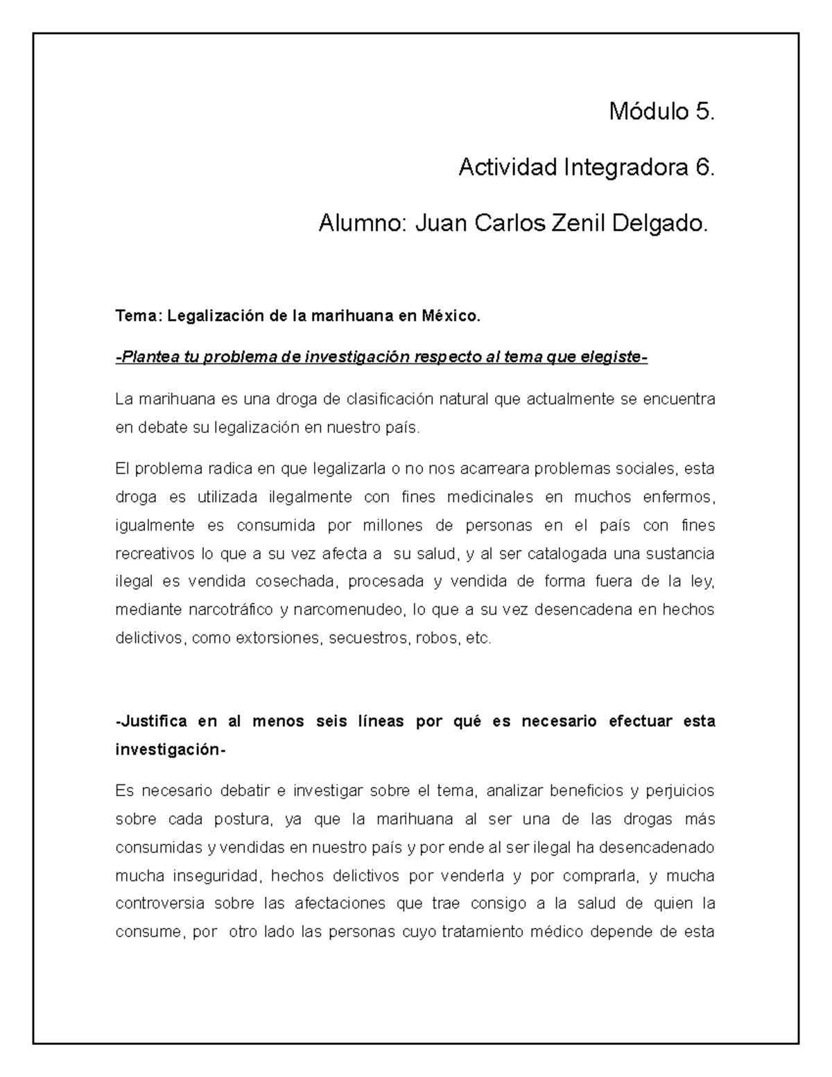 Zenil Delgado Juan Carlos M05S3AI6 - Módulo 5. Actividad Integradora 6 ...