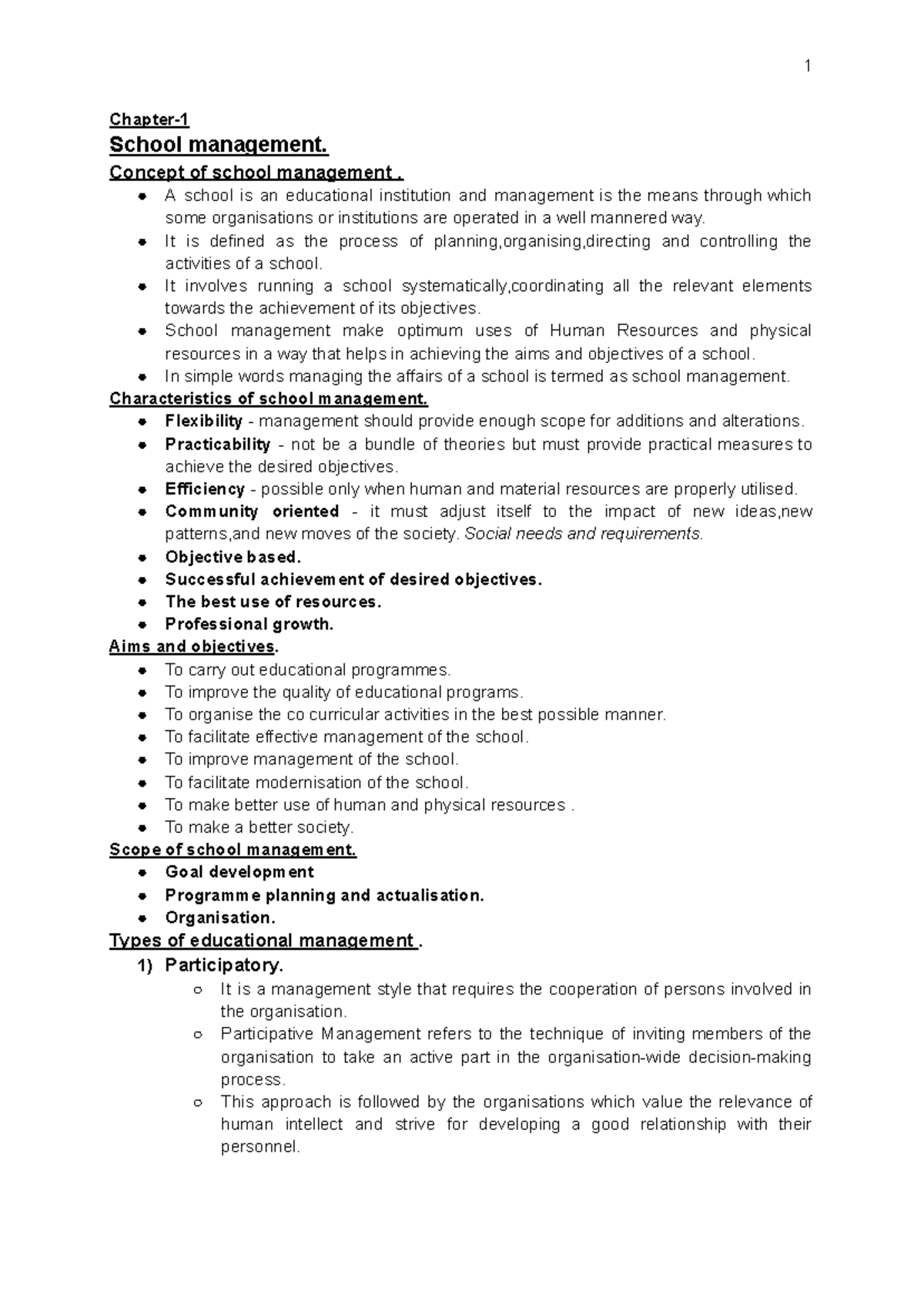 Course Code: EDU 101 - Comprehensive Overview of School Management ...