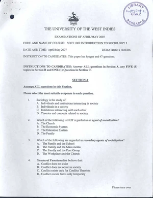 SOCI1002 Course Outline: Introduction to Sociology I - Semester 2, 2024 ...
