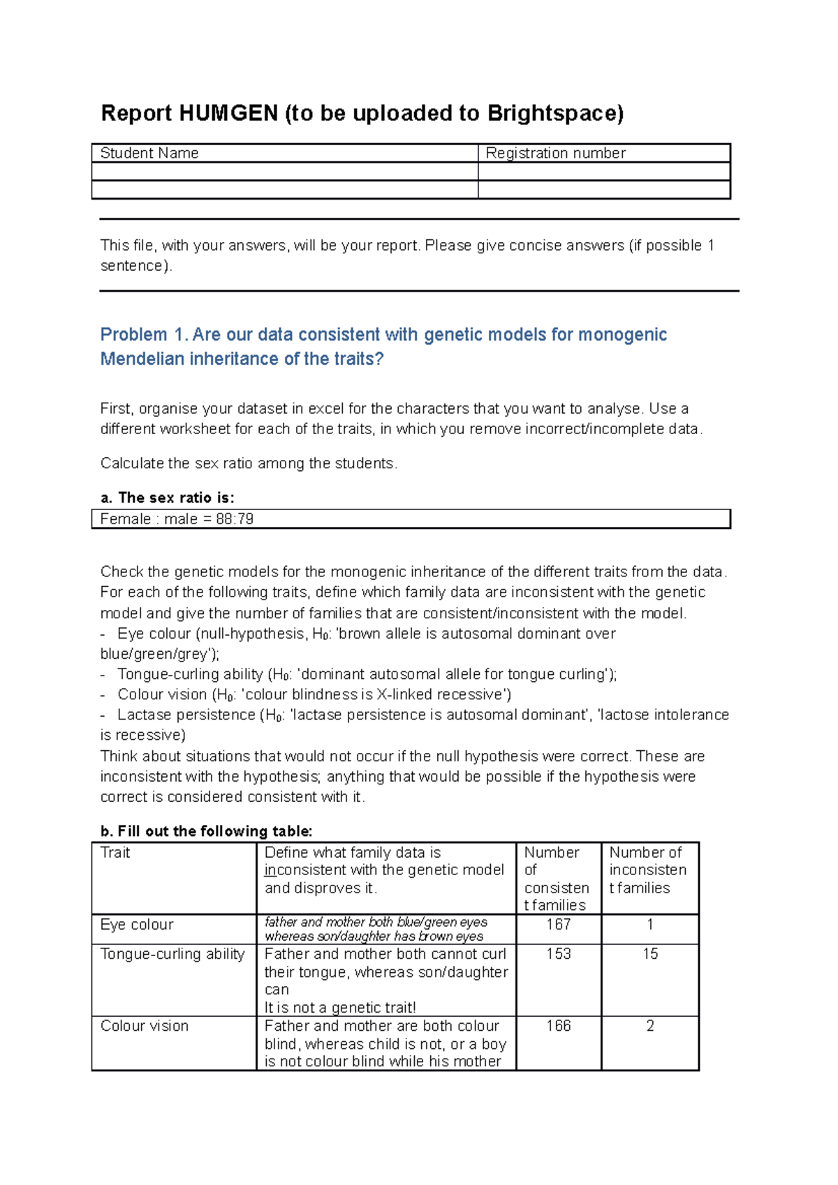 HUMGEN Case Study 2022-2023: Human Genetics Practicum Report - Studeersnel