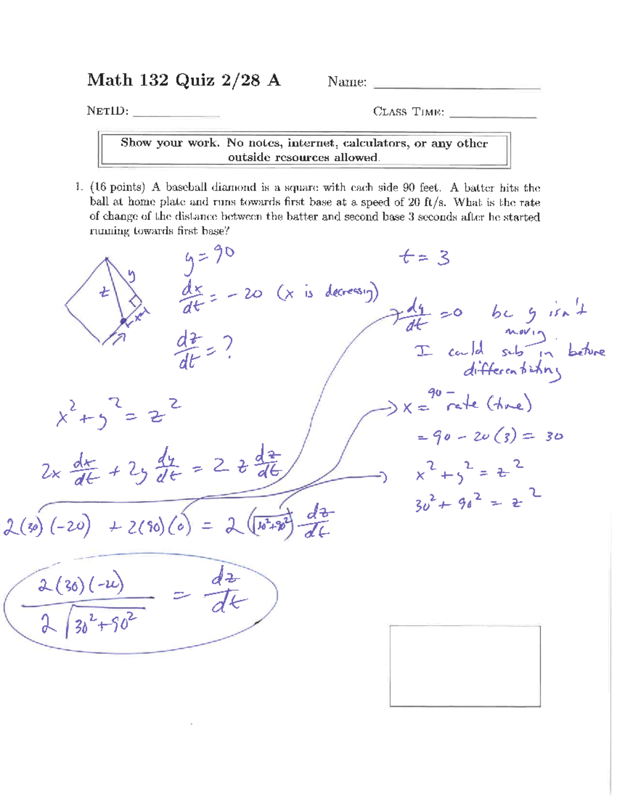 S25 132 quiz A feb28 key - give an example similar to this - Math 132 ...