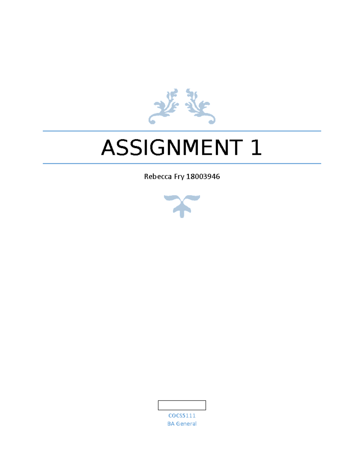 COCS Communication Assignment 1: Exploring Contextual Influences - Studocu
