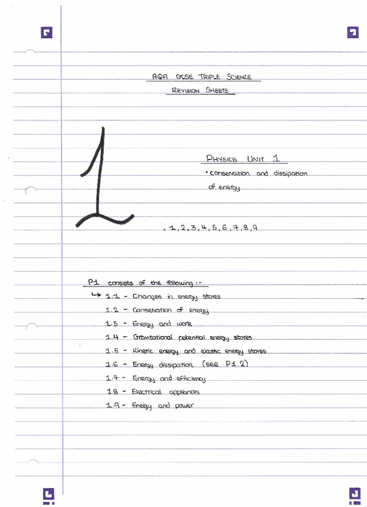 AQA GCSE Physics P1 Revision Notes and Study Sheets - Studocu