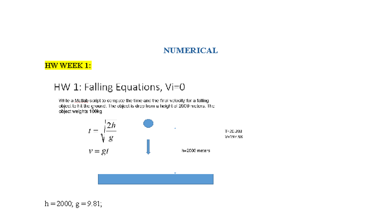 NUMERICAL HW WEEK 1 & 2: Mid Review Dr. Uyen - Studocu
