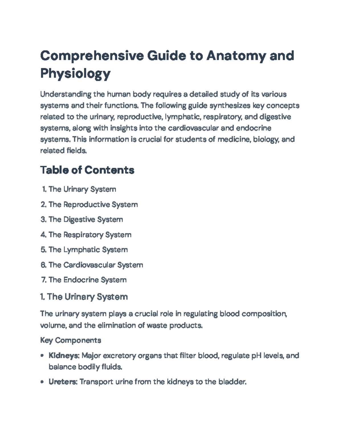 Comprehensive Anatomy and Physiology Guide for Medical Students ...