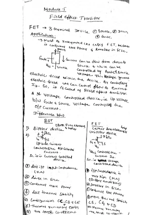 AEC Module 5 - Field Effect Transistors (FET) Overview and ...