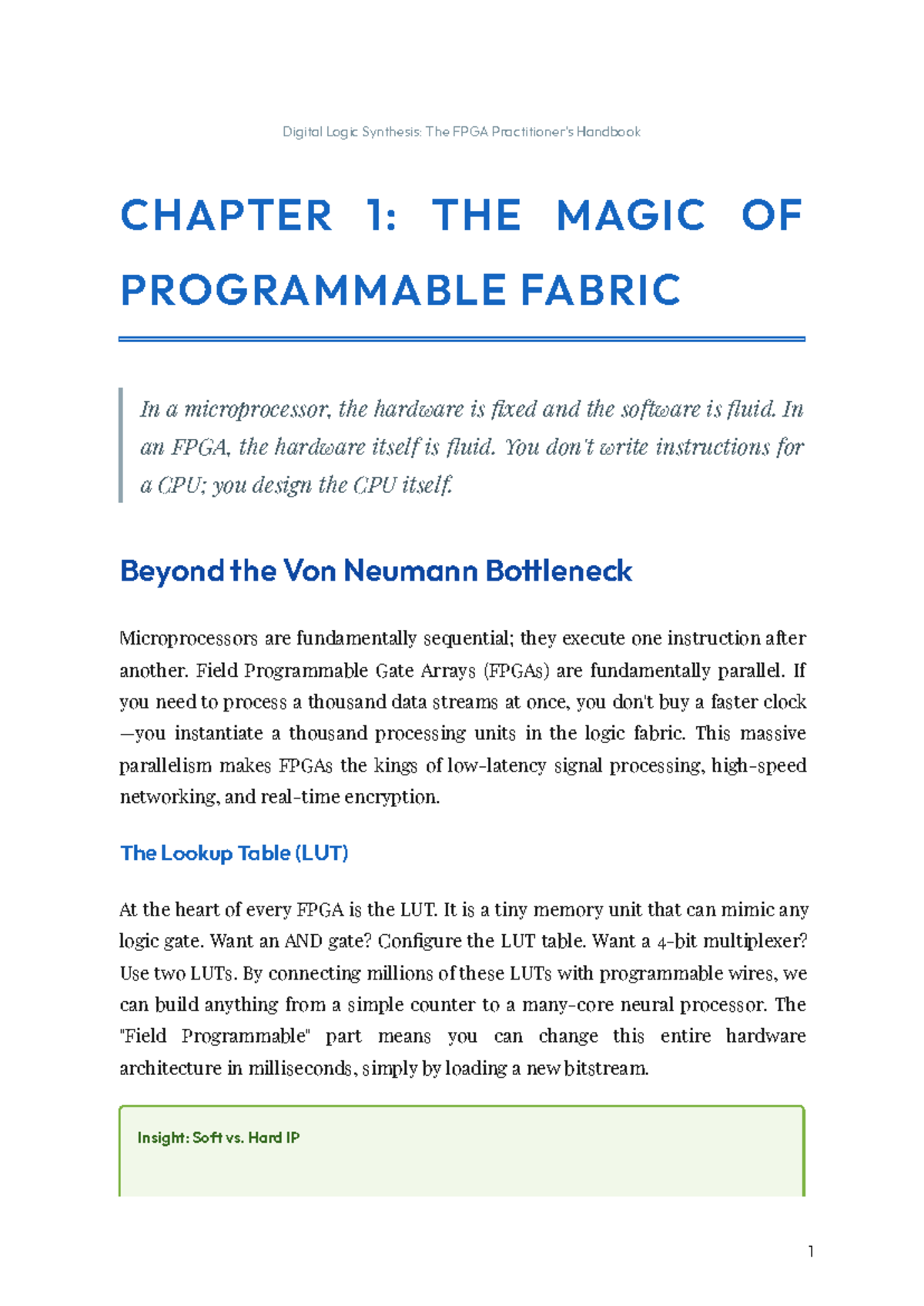 Digital Logic Synthesis: FPGA Handbook CH 01 - Intro to Programmable ...