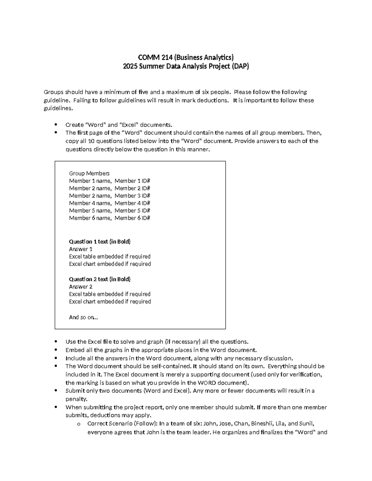 COMM 214 DAP 2025 Summer: Data Analysis Project Guidelines and Insights ...