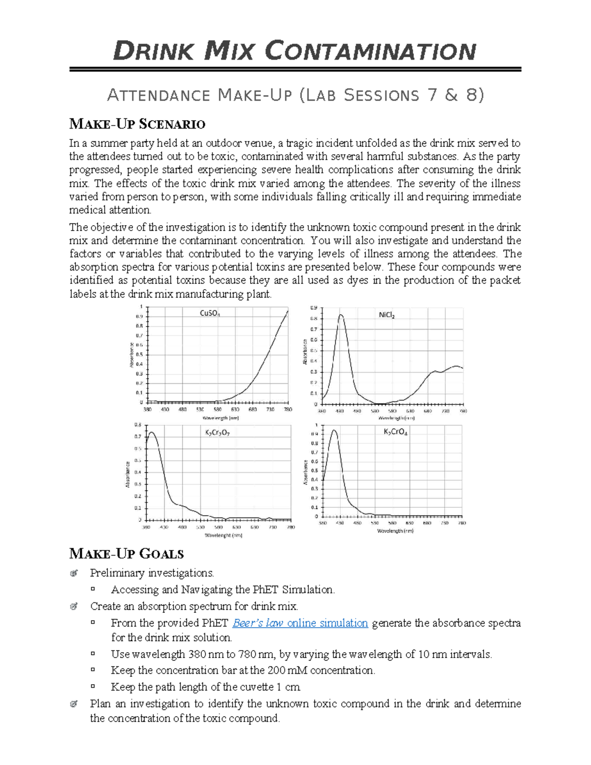 P3 CEM161 FDS Lab Sessions 7-8: Investigating Toxic Drink Mix ...