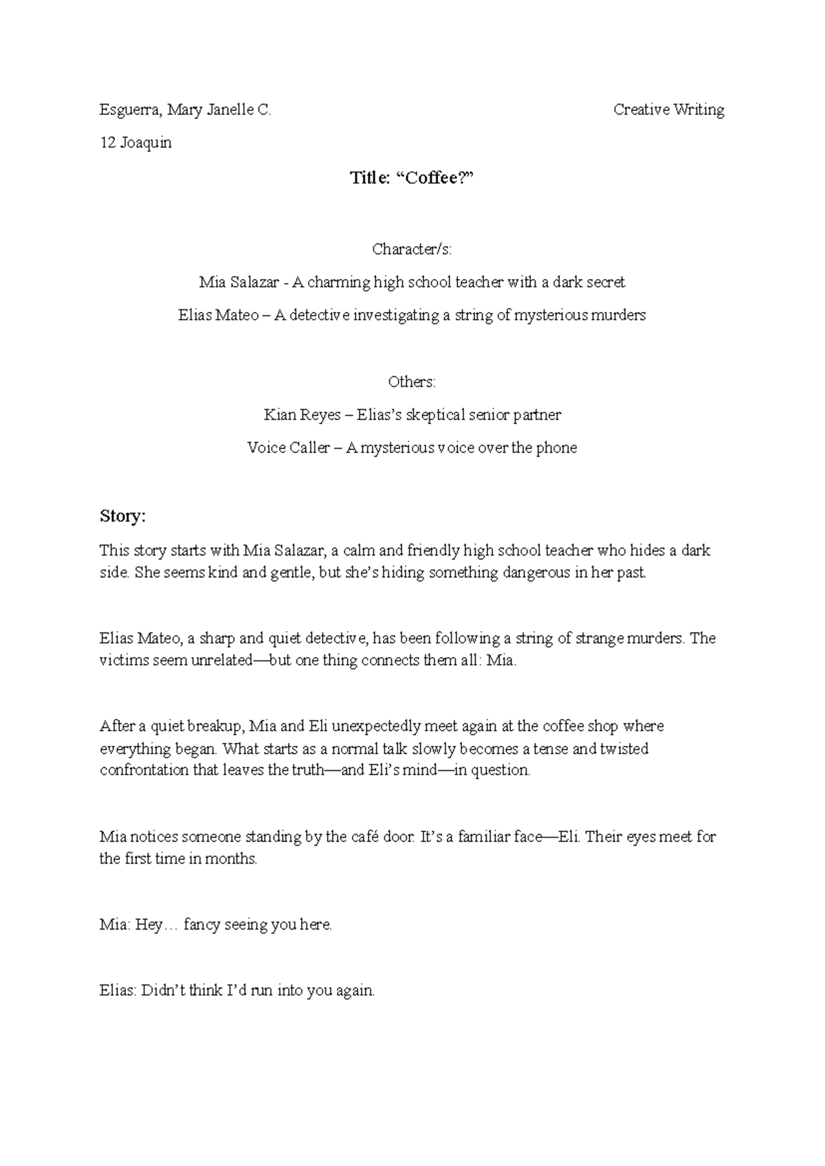 Creative Writing 12: Short Story - 